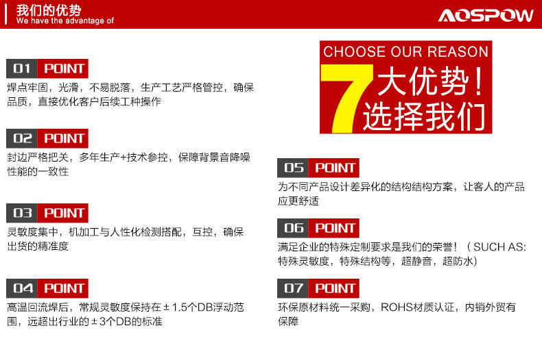 咪頭產(chǎn)品優(yōu)勢