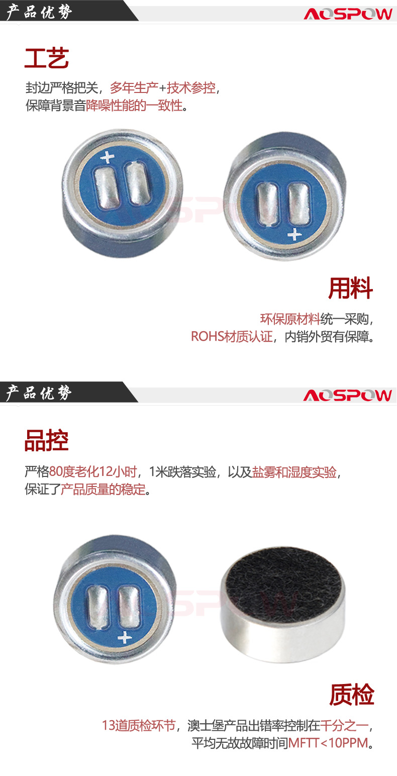 計噪儀咪頭產品優勢