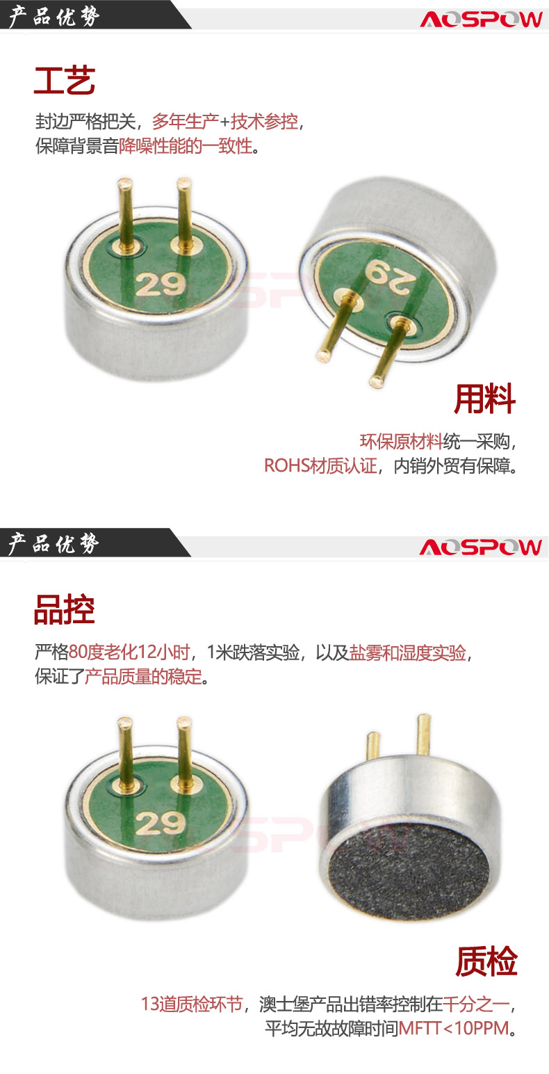 6027防水咪頭產品優勢