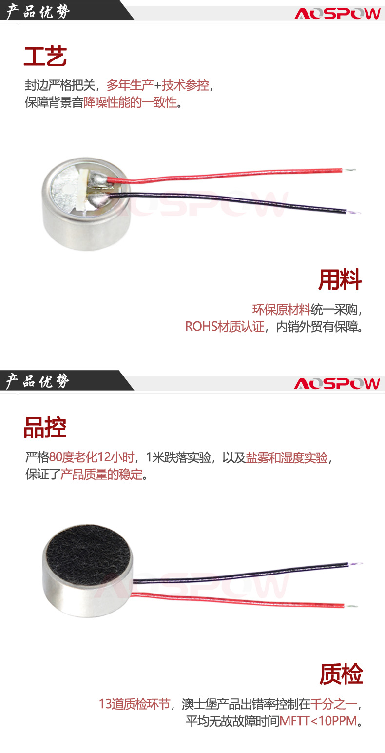 9745焊線咪頭產品優勢