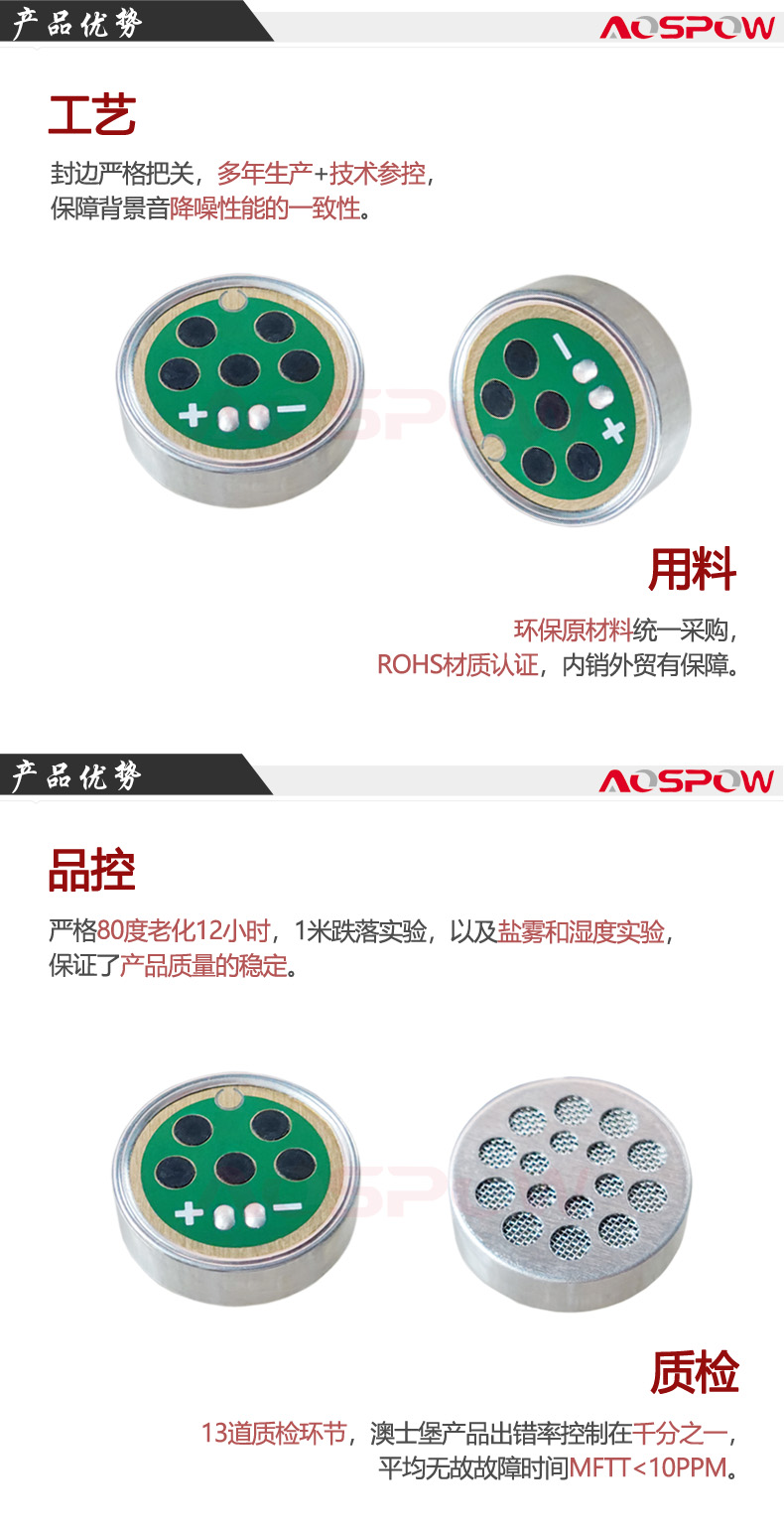 25mm專業(yè)麥克風(fēng)咪頭產(chǎn)品優(yōu)勢(shì)