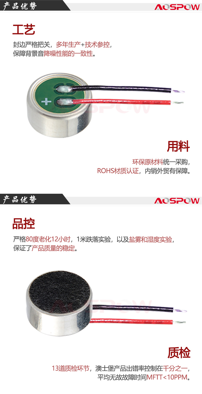 9750焊線咪頭產品優勢