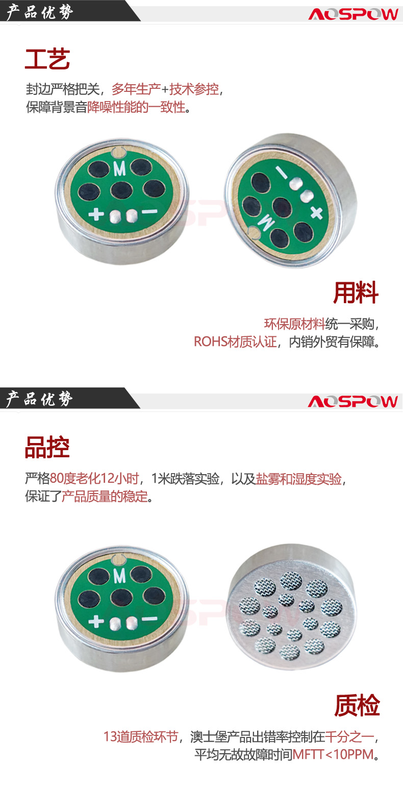 25mm主播直播麥克風咪頭產品優勢