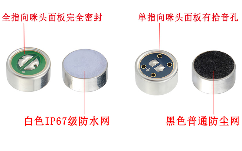 全指向咪頭和單指向咪頭的防水原理